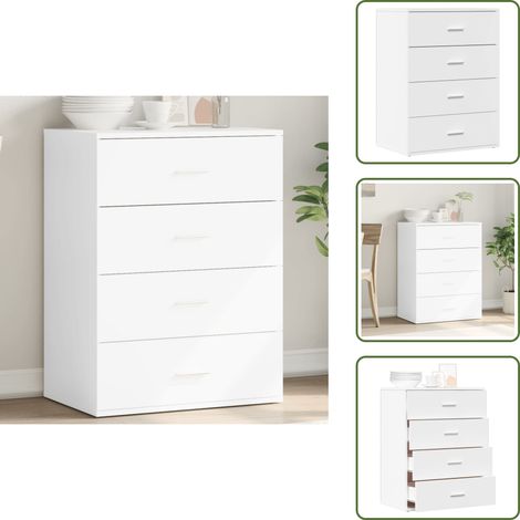 Meuble de rangement - vidaXL Buffet blanc 60x39x80 cm bois d’ingénierie - Espace de rangement (1/5)