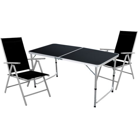 Camping - Garnitur 3-teilig silbergrau/schwarz-MMC330872B+2xMMC5000S (1/4)