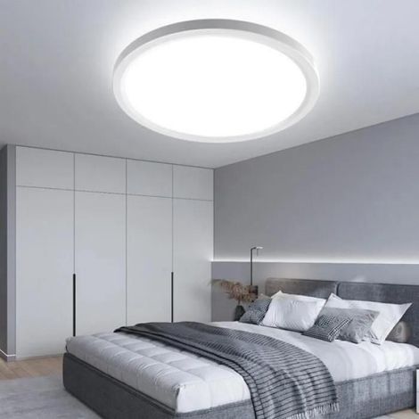 Runde LED-Deckenleuchte, 24 W, 6500 K, weißes Licht, für Wohnzimmer, Schlafzimmer, Küche, Badezimmer, Ø 30 cm, Kronleuchter (1/5)