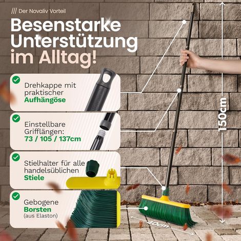 Ensemble 2 têtes balai à griffes 40 cm plastique