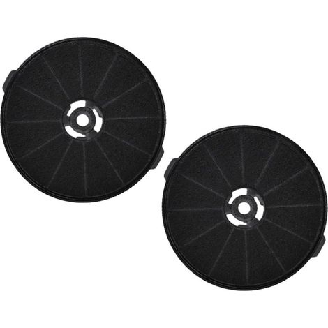 Lot de 2 filtres à charbon actif pour hottes de cuisine, 140 x 25 mm, système de purification de l'air, accessoires de ventilation, installation facile. (1/4)
