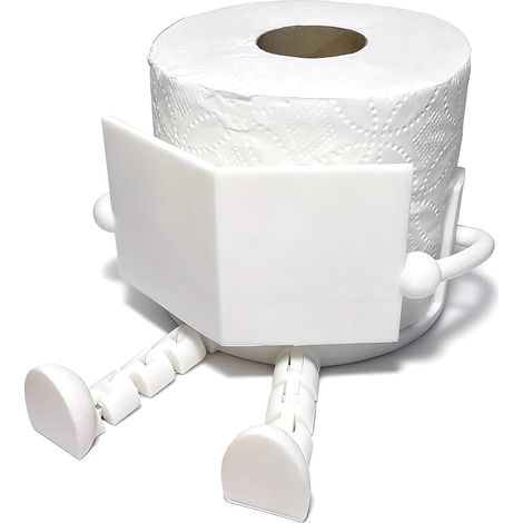 Toilet Paper Holder Tissue Paper Holder Tissue Roll Storage Bathroom Decor White (1/5)