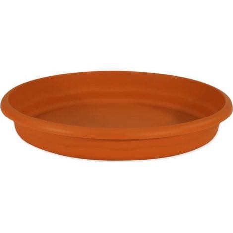 Soucoupe ronde Terra pour pot de fleurs Ø520 mm, marron