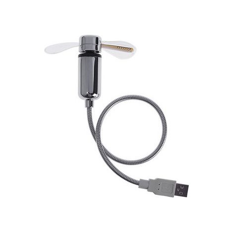 Ventilateur USB - Horloge Numérique et Affichage Température - Col de Cygne Réglable - Pour Bureau PC Ordinateur Portable - 1 Pièce (1/5)