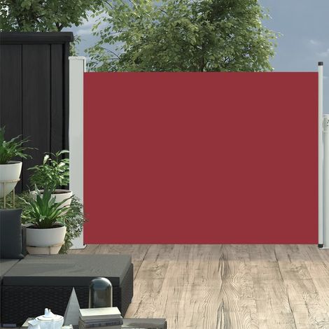 Auvent latéral Store Banne Solaire abri Marquise Brise-soleil rétractable de patio 100x500 cm Rouge LKOWF16614 (1/5)
