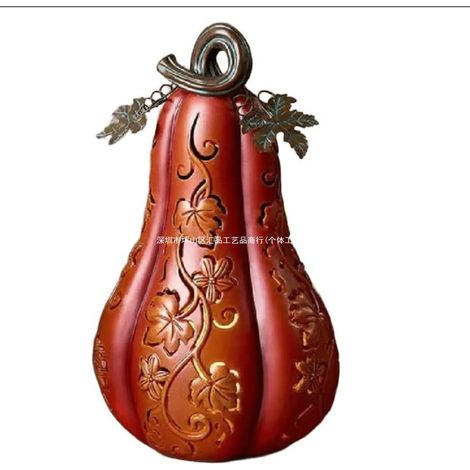 Halloween Pumpkin LED Flashing Night Light - 15cm long Halloween Pumpkin Gourd Lamp