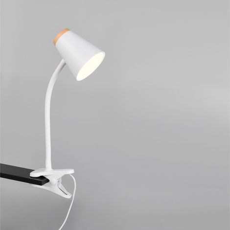 LAMPADA DA TAVOLO LED PONGO 4,5W BIANCA CON PINZA (1/3)