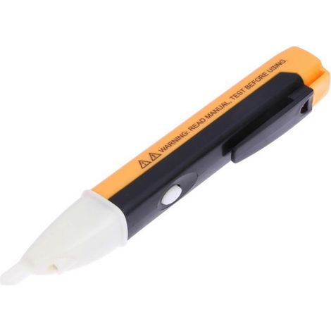 Stylo testeur de tension alternative 90-1000 V avec pince, détecteur électrique sans contact pour électriciens, jaune (1/4)