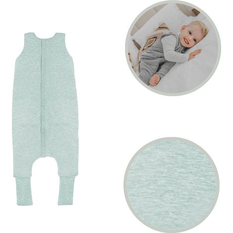 Saco de dormir con patas, talla M (3-5 años), color menta.