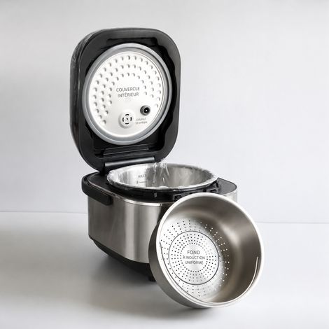 Cuiseur à riz IH 4L avec cuve en titane pur et panier vapeur 1300W réf 1441 40 × 31,8 × 30,5 cm 6 kg – Livraison gratuite