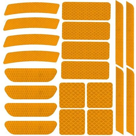 Réflecteur/autocollant réfléchissant pour vélo (orange), réflecteur de roue de vélo/