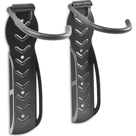 2 pcs. Support de vélo Support Mural Noir pour 4 vélos Supports muraux (1/5)