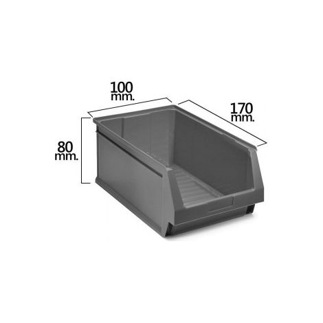 Gaveta Apilable Gris Nº51 170x100x80 mm.  (1/6)