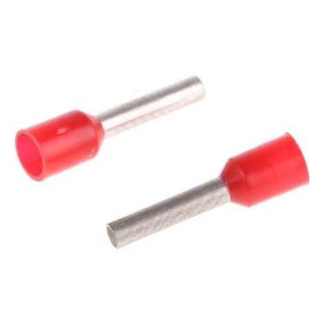 Puntera Hueca Preaislada 1mm ROJO (100uds.)