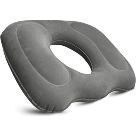 (Grey) Oreiller orthopédique Gonflable, Oreiller de siège orthopédique, Oreiller de siège hémorroïdaire pour Les hémorroïdes, Les douleurs du Coccyx, l'inflammation (1/5)