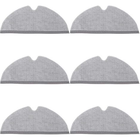 6 Serpillières Microfibre Lavables Compatible Xiaomi Roborock S4 S5 S6 Q5 Q7 Q8 E Series Pour Sol Bois Carrelage (1/5)