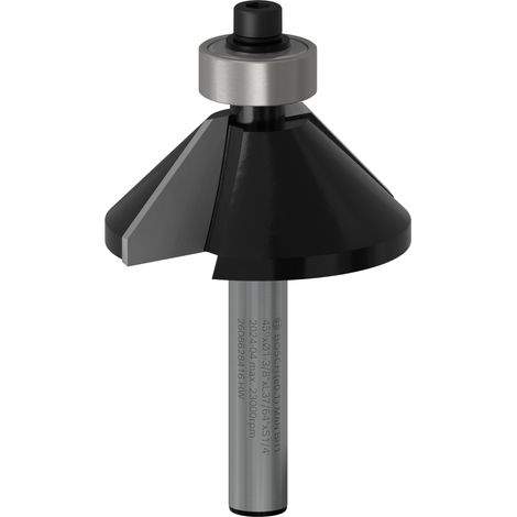 Bosch Chamfer bits PRO Router Bit Chamfer 45 Shank 1/4 2608628416 (1/5)