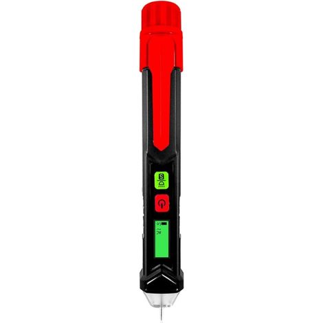 Berührungsloser Spannungsprüfer mit LED-Sicherheitswarnung, akustischem Signal, multifunktionaler Stift zur Erkennung induktiver Stromkreise, 48–1000 V Wechselstrom (1/3)