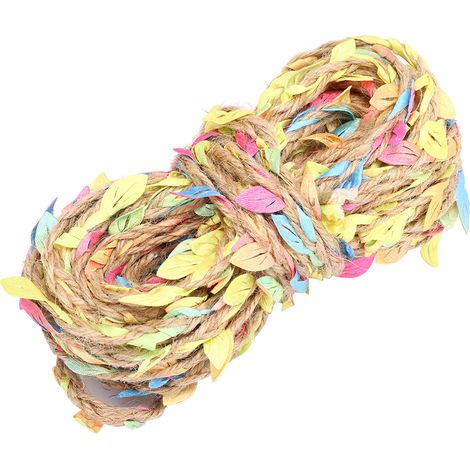 Guirlande de lierre artificiel 10m, corde en chanvre tressée, DIY maison, déco mariage fête, feuilles colorées (1/5)