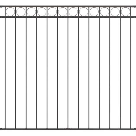 Maison Exclusive - Zaunelement ASSEN Grau 170 x 150 cm Stahl
