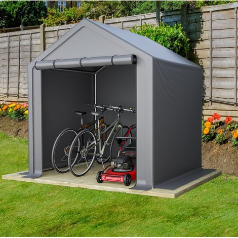 Garage per biciclette 190 x 170 x 200 cm in acciaio zincato grigio scuro HAVRYA (1/5)