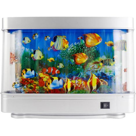 Lampe d'aquarium LED effet poisson, lampe décorative de bureau ou de nuit, petite lampe de table, cadeau idéal pour se détendre (1/2)