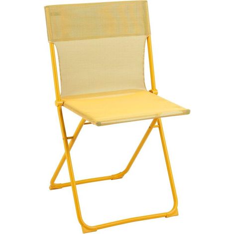 Chaise Pliante Ultra-compacte - Balcony - Batyline® Iso - Jaune Miel - Lafuma Mobilier (1/5)
