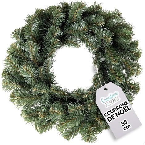 Couronne de Noël Artificielle Vert 35 cm