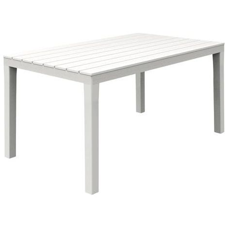 TAVOLO IN RESINA SUMATRA DOGATO BIANCO 138X80