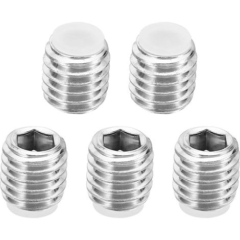 5 Paquet M8x8mm Nylon Pointe Sans-tête Vis 304 Inox Acier (1/5)