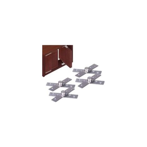 Set aus Edelstahl-Drehbändern, 360-Grad-Drehbänder für Türen, obere und untere Türbänder für Schrank- und Fenstertüren - Crezuo (1/4)