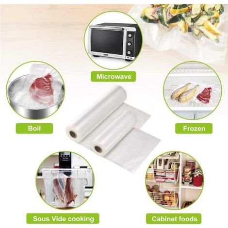 Sac Sous Vide Alimentaire - - 3 Rouleaux - 28cm x 5m - Sans BPA - Conservation Optimale (1/3)