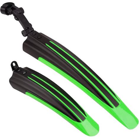 Guardabarros, Guardabarros universales ajustables para bicicleta de montaña, Guardabarros delanteros y traseros, Verde (1/5)