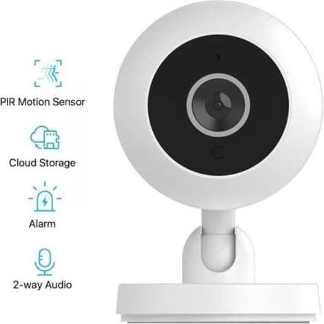 (white)A2 HD 480P Security Camera, Wireless WiFi Video Surveillance Camera, 360 Degree Rotation, Mobile Phone Control (1/4)