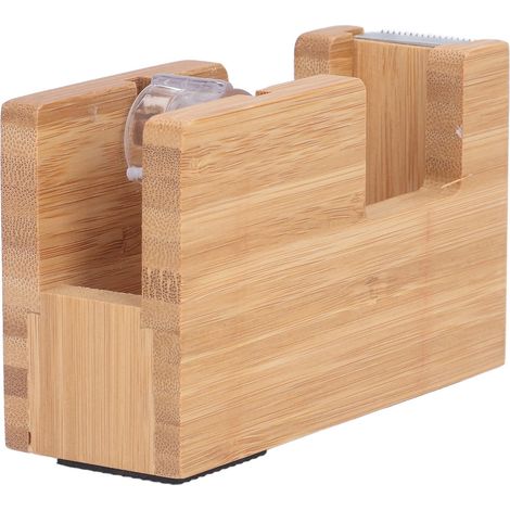 Rouleau de ruban adhésif transparent avec socle coupe-ruban, support pour ruban de fleuriste, distributeur de ruban adhésif de bureau (1/5)