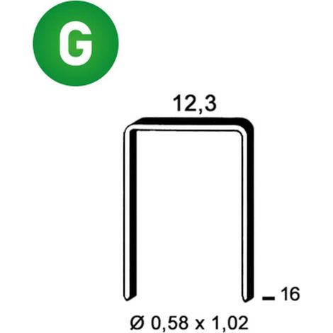 10 000 Agrafes Galvanisées Ad-16 - 12.3x16x0.58x1.02 mm - D-Work (1/5)