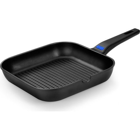 Monix Solid Square, costine Piastra Pan, alluminio fuso e Teflon® Classic Non-Stick Coating, 24 centimetri (1/4)