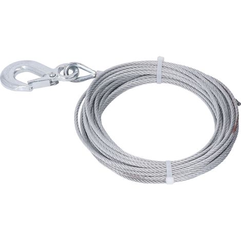 Stahlseilwinde 4 mm x 12 m 900 kg, verzinkt, Edelstahl, Ersatzteil