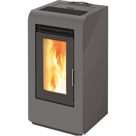 Stufa a pellet 16 kw ventilata "Cayenne" per ambienti moderni h 108 cm (1/5)