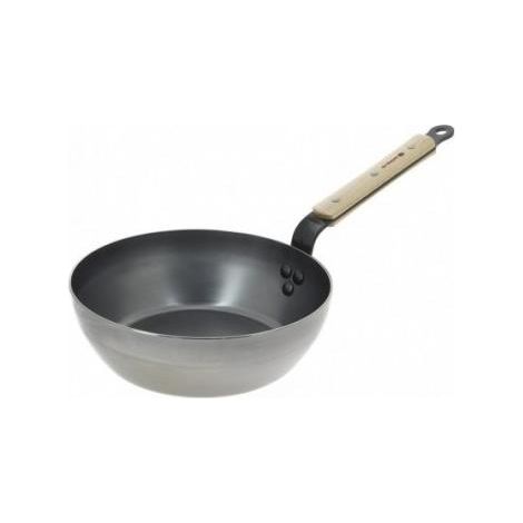 De Buyer Mineral B Bois Sartén 24 cm Acero Inoxidable Madera de Haya