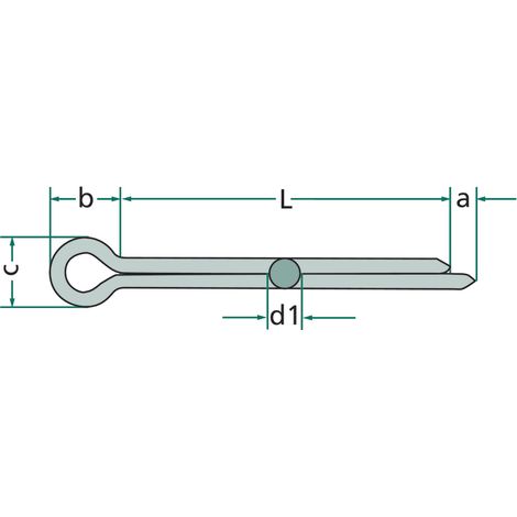 Goupille fendue 40 mm 4 mm 4990199