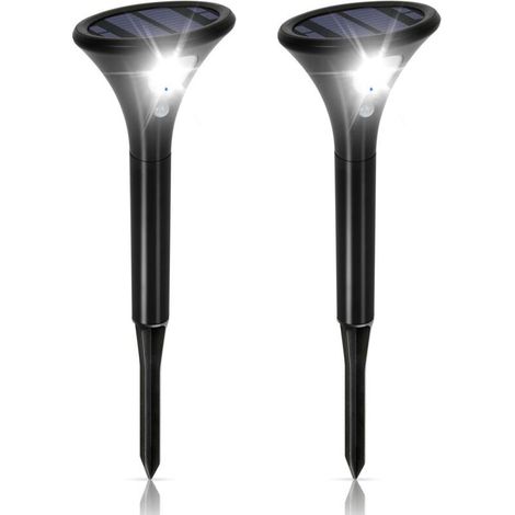 Pack de 2 Lampes LED Solaire avec détecteur de mouvement – Éclairage sécurité pour jardin ou entrée (1/5)