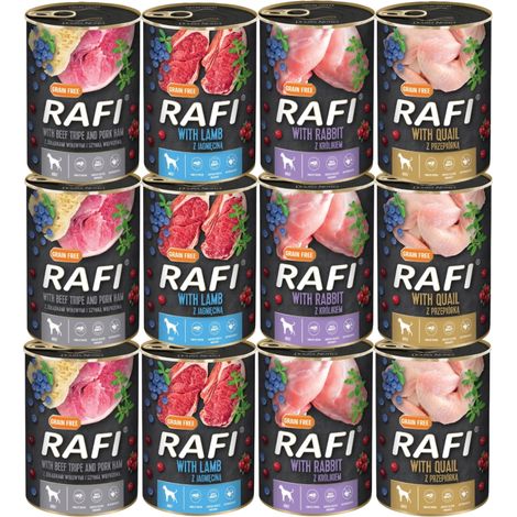 Dolina Noteci rafi Moka-Hundefutter mit verschiedenen Geschmacksrichtungen, 12 x 400 g (1/5)