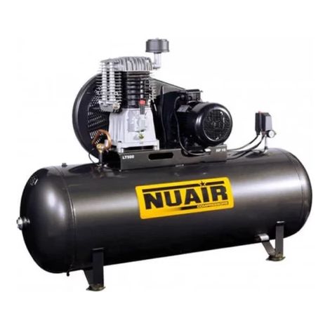 Nu Air – Compresseur d'air bi-étagé 500 litres – Moteur triphasé 7,5 CV – Débit 51 m³/h à 11 bars – Pour chantiers humides (1/3)