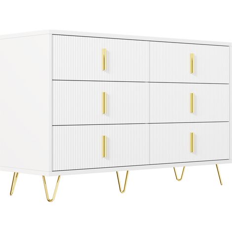 GagaGagaBuffet élégant au design moderne, commode avec grand espace de rangement, poignées dorées (1/5)