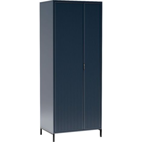 AX LIVING Kleidung Schrank Berlinette 11 blauer Kleiderschrank 80 cm