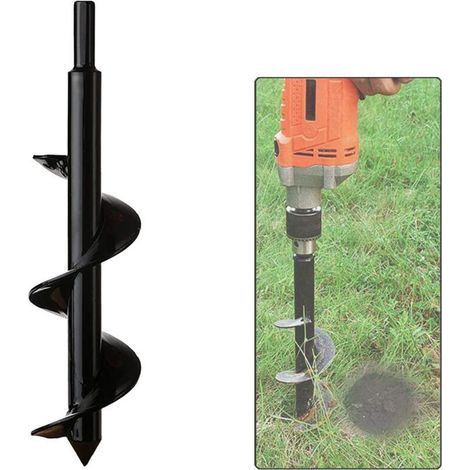 Jardin Foreuse-Tariere Thermique-Creuser des Trous Cultiver en Profondeur-Outil de Plantation Pratique pour Fleur Planter des Arbres Arbustes (Dia: 8cm L: 30cm) (1/5)