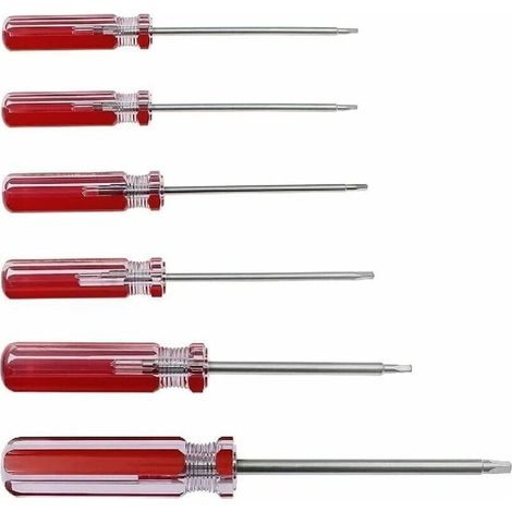 AIMOONSA Jeu de 6 tournevis triangulaires, embouts de tournevis triangulaires magntiques 1,8 mm 2,0 mm 2,3 mm 2,7 mm 3,0 mm 4,2 mm Outil de rparation de tournevis-DOU