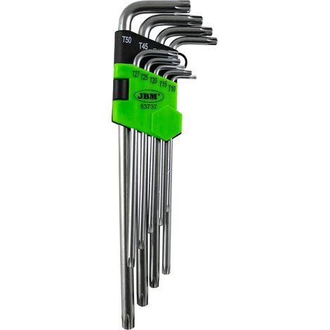 Lot de 9 clés Torx extra-longues JBM53737