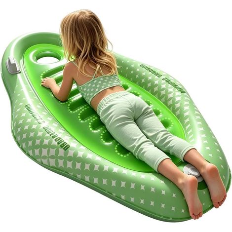 Shine Home Planche de Natation Gonflable Bouée Enfant, Mini Surf avec Poignées pour Vacances & Jeux d'Eau 117X75CM (1/5)